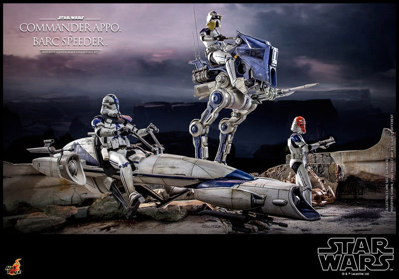 Load image into Gallery viewer, Hot Toys - Star Wars: The Clone Wars - Commander Appo with BARC Speeder
