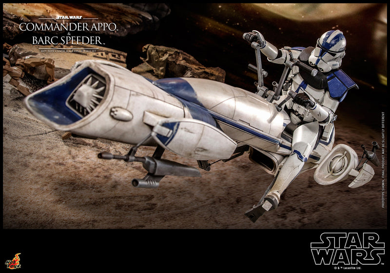 Load image into Gallery viewer, Hot Toys - Star Wars: The Clone Wars - Commander Appo with BARC Speeder
