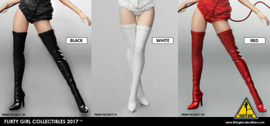 Flirty Girl - High Boots - White