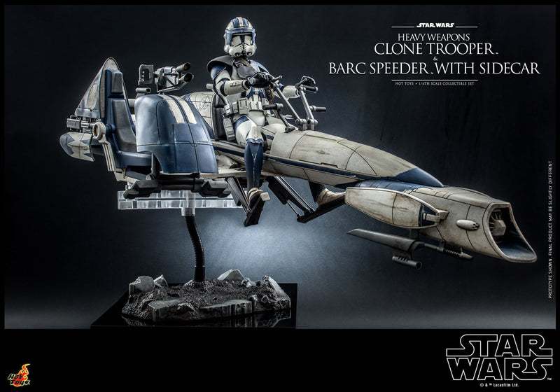 Load image into Gallery viewer, Hot Toys - Star Wars: The Clone Wars - Heavy Weapons Clone Trooper and BARC Speeder with Sidecar
