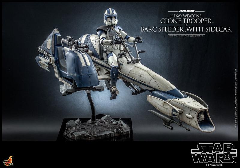 Load image into Gallery viewer, Hot Toys - Star Wars: The Clone Wars - Heavy Weapons Clone Trooper and BARC Speeder with Sidecar
