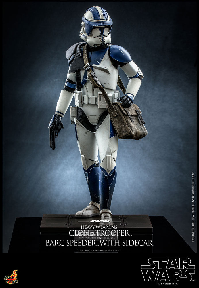 Load image into Gallery viewer, Hot Toys - Star Wars: The Clone Wars - Heavy Weapons Clone Trooper and BARC Speeder with Sidecar
