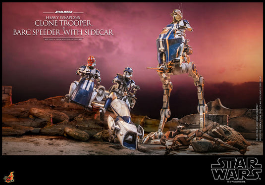 Hot Toys - Star Wars: The Clone Wars - Heavy Weapons Clone Trooper and BARC Speeder with Sidecar