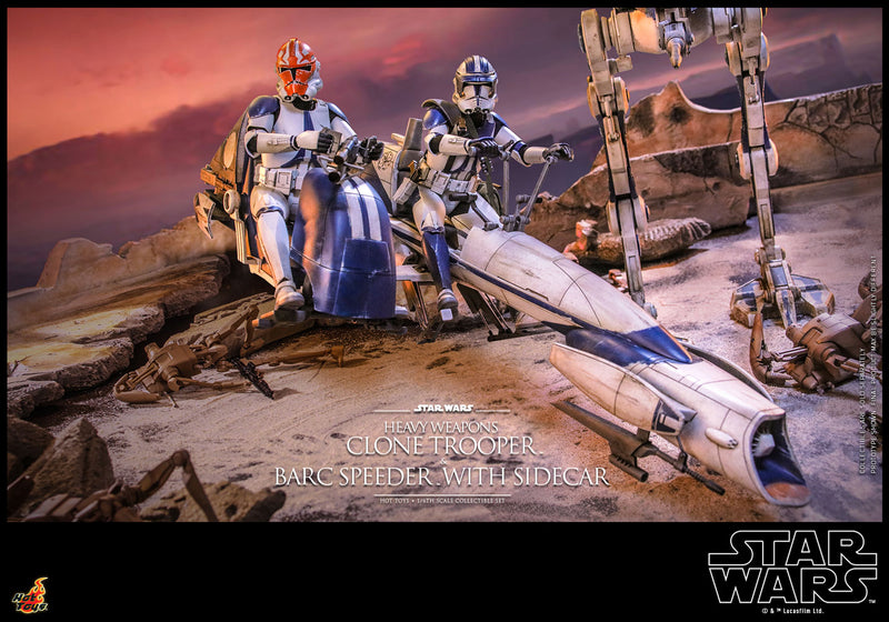 Load image into Gallery viewer, Hot Toys - Star Wars: The Clone Wars - Heavy Weapons Clone Trooper and BARC Speeder with Sidecar
