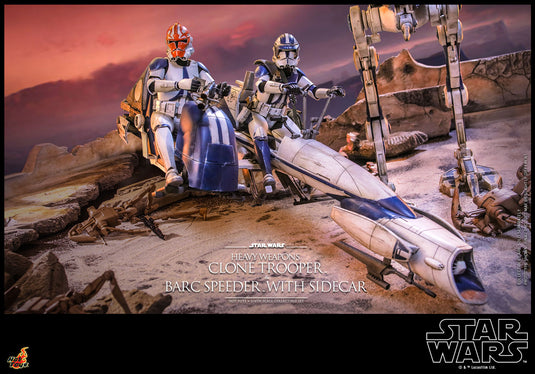 Hot Toys - Star Wars: The Clone Wars - Heavy Weapons Clone Trooper and BARC Speeder with Sidecar