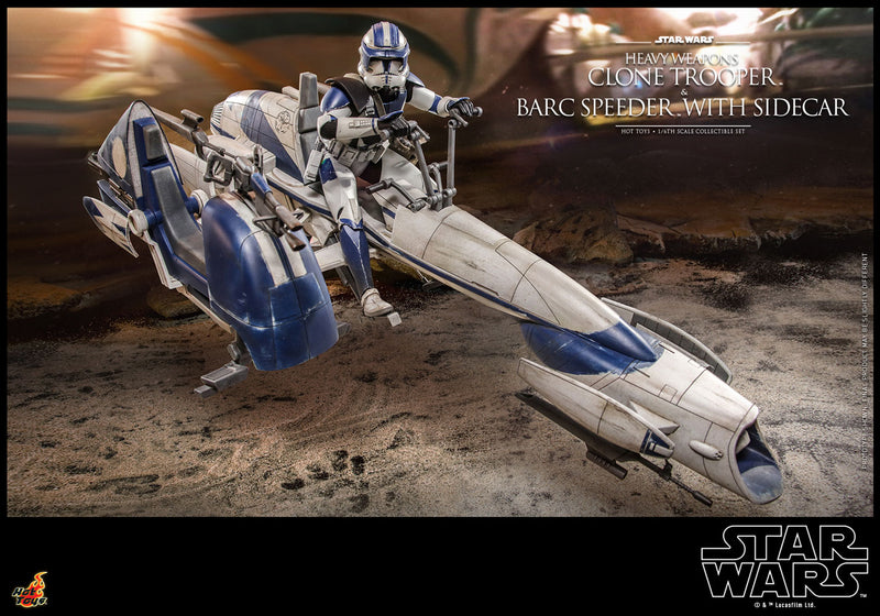 Load image into Gallery viewer, Hot Toys - Star Wars: The Clone Wars - Heavy Weapons Clone Trooper and BARC Speeder with Sidecar
