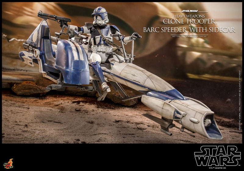 Load image into Gallery viewer, Hot Toys - Star Wars: The Clone Wars - Heavy Weapons Clone Trooper and BARC Speeder with Sidecar
