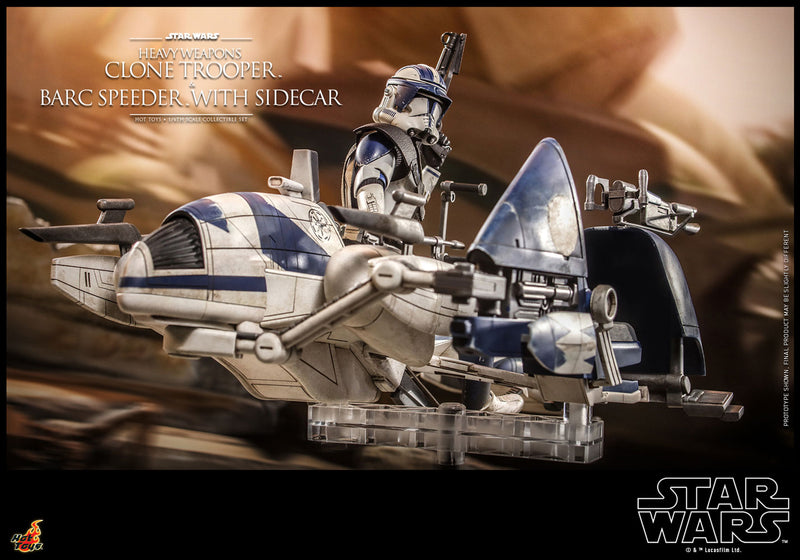 Load image into Gallery viewer, Hot Toys - Star Wars: The Clone Wars - Heavy Weapons Clone Trooper and BARC Speeder with Sidecar
