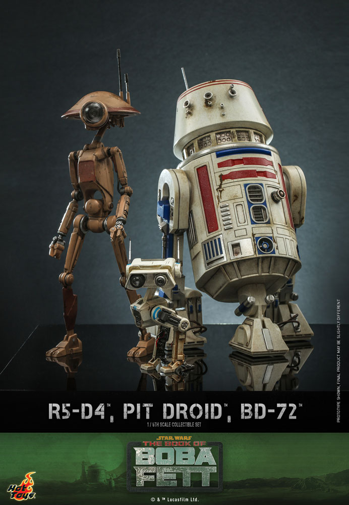 Load image into Gallery viewer, Hot Toys - Star Wars: The Book of Boba Fett - R5-D4, Pit Droid, and BD-72
