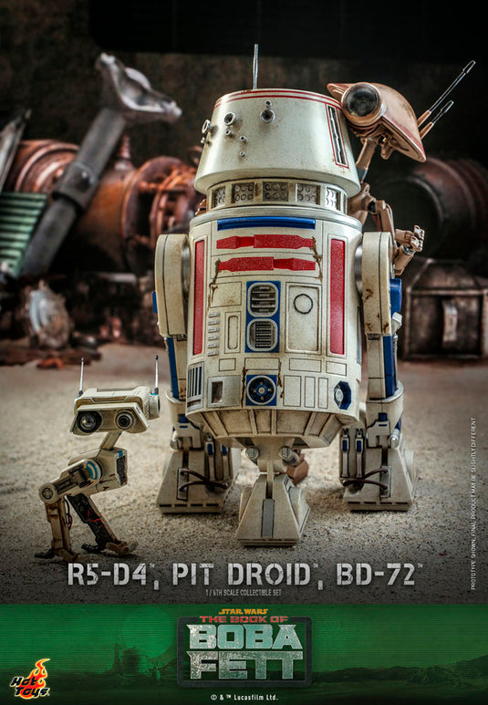 Hot Toys - Star Wars: The Book of Boba Fett - R5-D4, Pit Droid, and BD-72