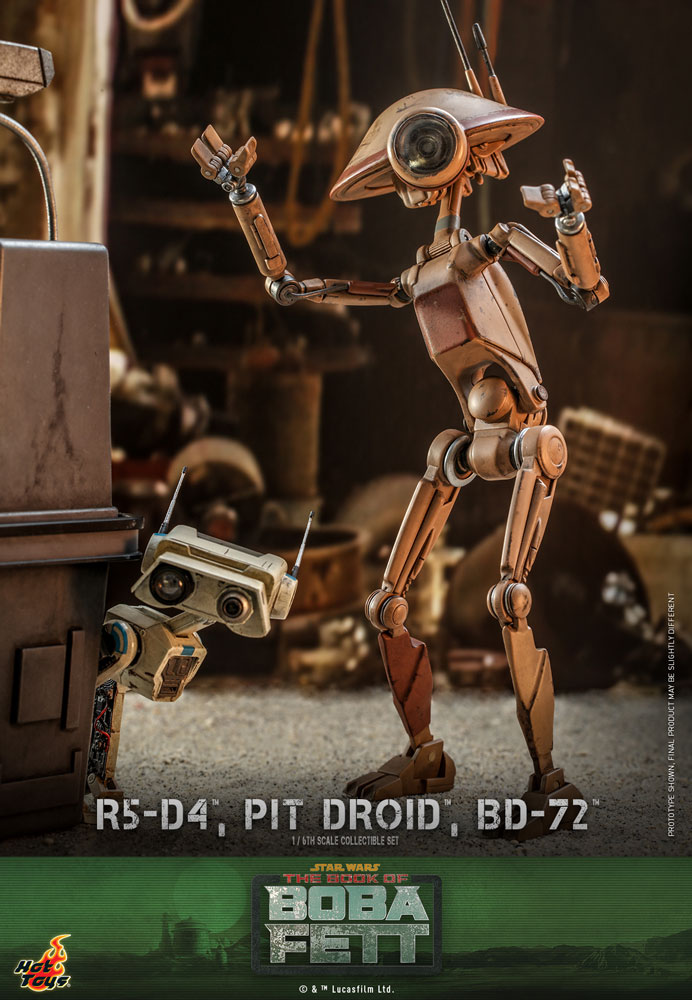 Load image into Gallery viewer, Hot Toys - Star Wars: The Book of Boba Fett - R5-D4, Pit Droid, and BD-72
