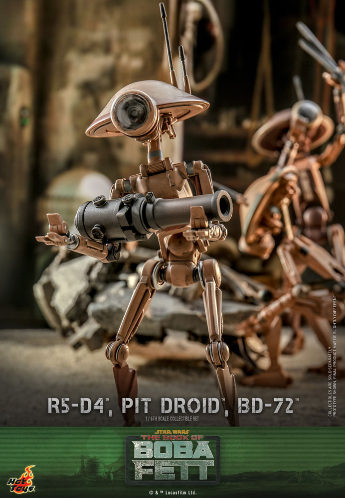 Load image into Gallery viewer, Hot Toys - Star Wars: The Book of Boba Fett - R5-D4, Pit Droid, and BD-72
