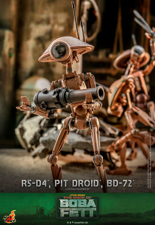 Hot Toys - Star Wars: The Book of Boba Fett - R5-D4, Pit Droid, and BD-72