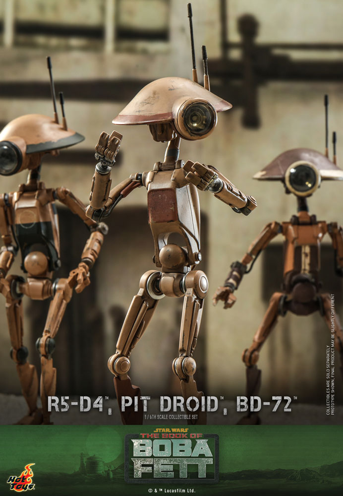 Load image into Gallery viewer, Hot Toys - Star Wars: The Book of Boba Fett - R5-D4, Pit Droid, and BD-72
