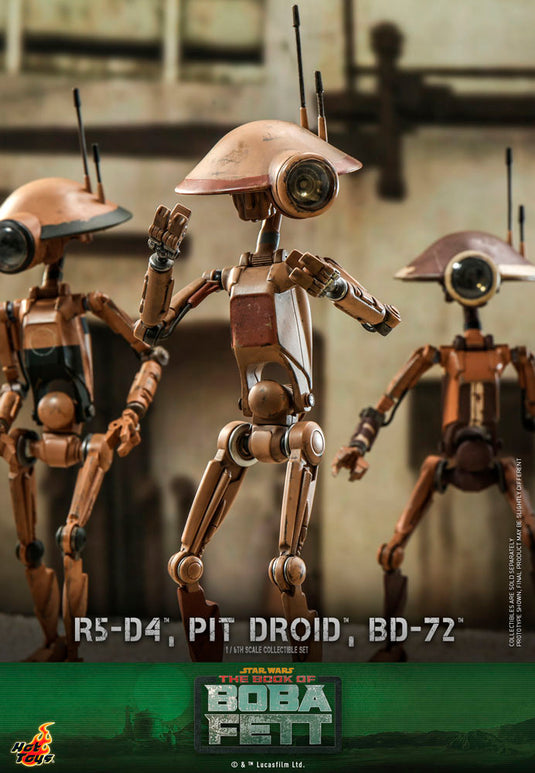 Hot Toys - Star Wars: The Book of Boba Fett - R5-D4, Pit Droid, and BD-72