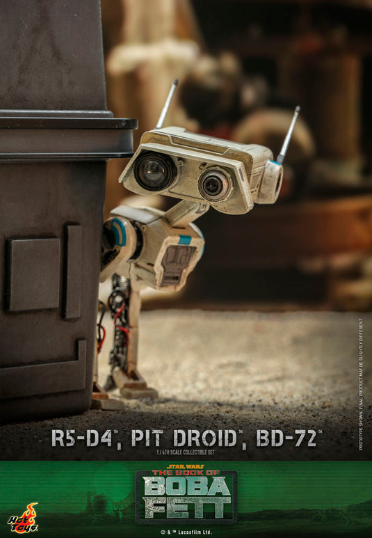 Hot Toys - Star Wars: The Book of Boba Fett - R5-D4, Pit Droid, and BD-72