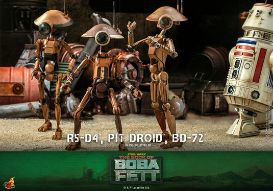 Hot Toys - Star Wars: The Book of Boba Fett - R5-D4, Pit Droid, and BD-72