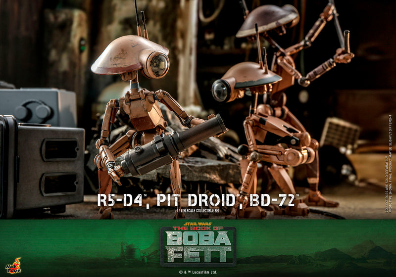 Load image into Gallery viewer, Hot Toys - Star Wars: The Book of Boba Fett - R5-D4, Pit Droid, and BD-72
