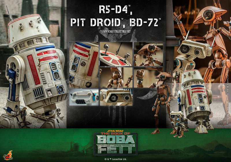 Load image into Gallery viewer, Hot Toys - Star Wars: The Book of Boba Fett - R5-D4, Pit Droid, and BD-72
