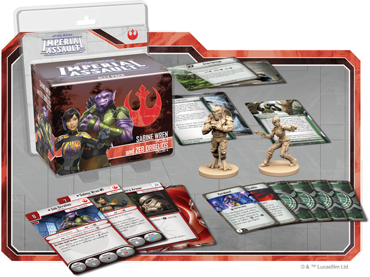 Fantasy Flight Games - Star Wars - Imperial Assault: Sabine Wren & Zeb Orrelios Ally Pack