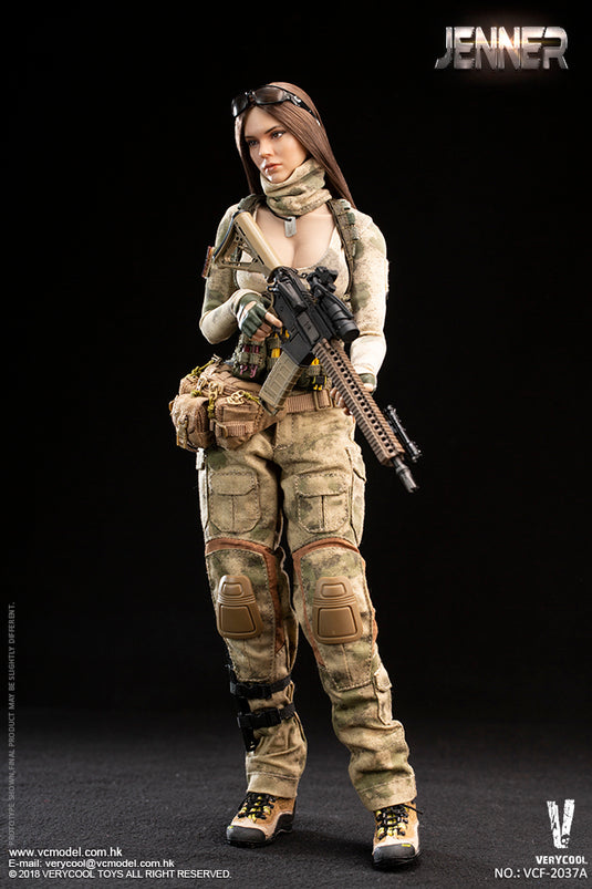 MC Camouflage Women Soldier Villa 1/12 Scale Figure