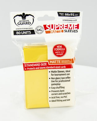 Ultimate Guard - Supreme Matte Sleeves 80 Units - Yellow