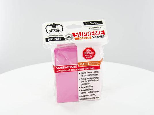 Ultimate Guard - Supreme Matte Sleeves 80 Units - Pink